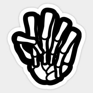 Skeleton Hand Fist Hand Sign Sticker